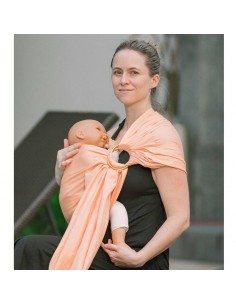 Porte-bébé en coton du Brésil à rayures vertes