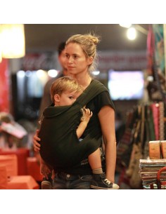 Porte-bébé hybride M-Taï, Anthracite, coton bio 2