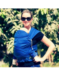 Porte-bébé hybride M-Taï, Le Bleu, coton bio