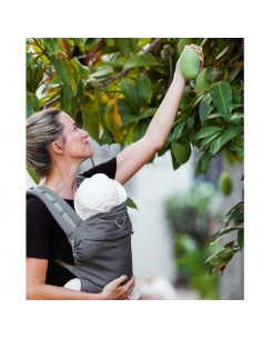 Porte-bébé préformé P4 baby size, Titane, coton bio